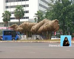 Sambut Atlet Asian Games, Anyaman Bambu Karya Joko Afianto Indahkan DKI