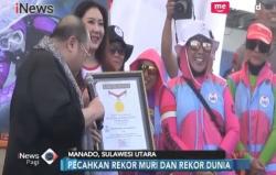 928 Penyelam Wanita Cetak Rekor Kibarkan Bendera Sepanjang 500 Meter