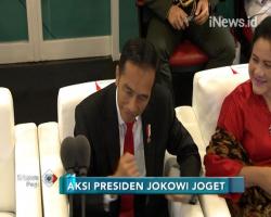 Jokowi Joget Gaya Dayung saat Via Vallen Nyanyi Theme Song Asian Games