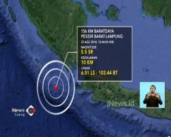 Gempa 5 SR Guncang Lampung dan Bali
