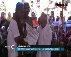 Agus Gumiwang Serahkan Santunan Korban Gempa Lombok ke Ahli Waris