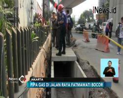 Diduga Bocor, Pipa Gas di Ruas Fatmawati Keluarkan Bau Menyengat