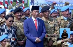Jokowi Lepas 970 Kontingen Garuda ke Kongo dan Lebanon