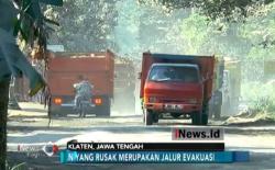 Terkena Erupsi Merapi, Jalan 1,5 Km di Klaten Rusak Parah