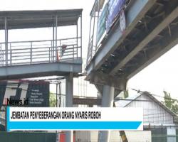 Rusak Tertabrak Truk, JPO di Daan Mogot Terpaksa Ditutup