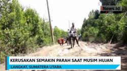 Warga Langkat Keluhkan 20 Tahun Jalan Rusak Tak Kunjung Diperbaiki