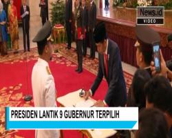 Presiden Jokowi Resmi Lantik 9 Gubernur dan Wagub Terpilih Tahap Pertama