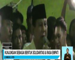 Kunjungi Korban Gempa Lombok, Prabowo Ditemani Mantan Istrinya