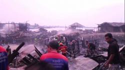 Puluhan Kios di Pasar Tungging Barito Kuala Hangus Terbakar