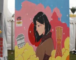 Seniman Medan Adu Kreativitas di Lomba Mural Festival Pesona Lokal