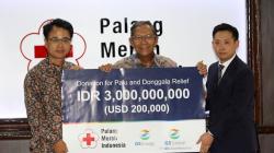 PMI Terima Donasi Rp3 M untuk Korban Gempa dan Tsunami Sulteng