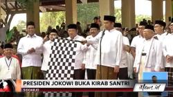Didampingi Kabinet Kerja dan Kiai, Jokowi Lepas Kirab Santri di Sidoarjo