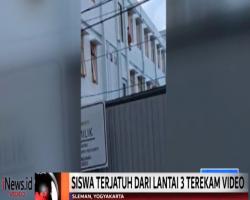 Detik-Detik Bocah SD di Sleman Jatuh di Gedung Sekolah Terekam Video