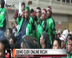Tak Terima Keputusan Manajemen, Unjuk Rasa Ratusan Ojol di Medan Ricuh