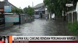 Hujan Deras Guyur Bekasi, Perumahan AL Terendam Banjir