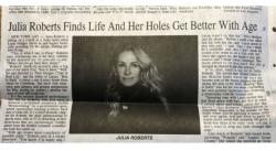 Heboh Typo Judul Koran di AS soal 'Lubang' Aktris Julia Roberts