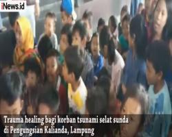Anak Korban Tsunami di Pulau Sebesi dan Tanjung Lesung Diberi Trauma Healing