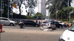 Kecelakaan di Terowongan Dukuh Atas, Mobil Sedan Ringsek