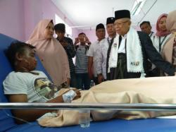 Ma'ruf Amin Doakan Korban Tsunami Selat Sunda Diberi Kesembuhan