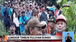 Proses Pencarian Korban Longsor di Sukabumi Berlangsung Dramatis