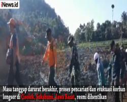 Masa Tanggap Darurat Berakhir, Pencarian Korban Longsor di Sukabumi Dihentikan