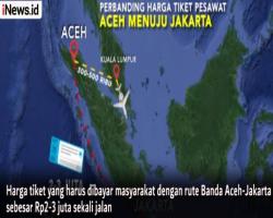 Begini Perbandingan Harga Tiket Pesawat Aceh-Jakarta Transit Kuala Lumpur