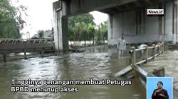 Kali Meluap, Jalan Gatot Subroto Tengerang Ditutup