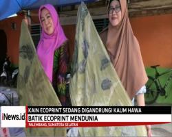 Gunakan Bahan Alam, Kain Batik Ecoprint Digandrungi Kaum Hawa di Palembang