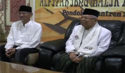 Silaturahmi ke KH Dimyati Rois Kendal, Kiai Ma'ruf Didoakan Menang