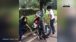 Video Viral, Pria di Tangsel Rusak Motor karena Tak Terima Ditilang Polisi