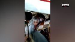 Video Amatir Panggung Pernikahan Roboh di Cengkareng, Kedua Mempelai Tercebur ke Kali