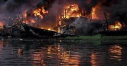 UPDATE: 18 Kapal Nelayan Hangus Terbakar di Muara Baru