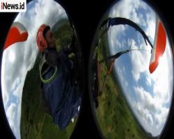 Menjajal Wisata Paralayang dengan Kesejukan Hamparan Kebun Teh di Subang