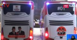 Unik, Miniatur Truk dan Bus Bergambar Capres-cawapres Kampanyekan Pemilu Damai