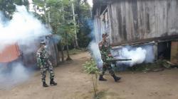 Cegah Malaria, Yonif PR 328/DGH Fogging Kampung Kibay Keerom Papua
