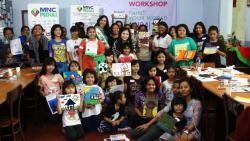 Serunya Anak-Anak Panti Asuhan Belajar Melukis dengan Alya Nurshabrina