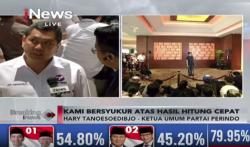 Pernyataan HT terkait Hasil Quick Count Pilpres 2019