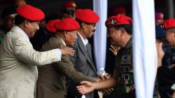 Pakai Baret Merah, Prabowo Hadiri HUT Kopassus