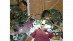 Satgas Pamtas Yonif 328 Bantu Warga Koya Yoso yang Alami Kecelakaan Tunggal