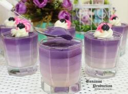 Sajian Berbuka Puasa dengan Dessert Kekinian, Ombre Taro Silky Puding