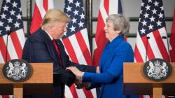 Usai Rangkaian Upacara Megah, PM May dan Trump Adakan Pembicaraan Perdagangan