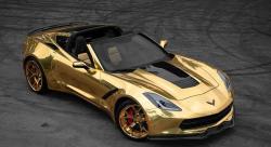 Berlapis Emas, Mobil Sport Corvette C7 Curi Perhatian