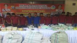 Tangkap 15 Tersangka, Polisi Gagalkan Penyelundupan 50 Kg Sabu dan 170 Kg Ganja