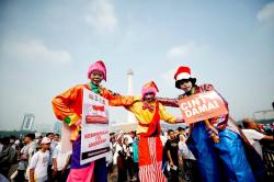 Puncak Festival Damai Keselamatan Lalu Lintas di Monas Dibanjiri Peserta