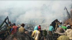 Tiga Rumah dan Satu Musala di Lereng Gunung Prau Kendal Terbakar