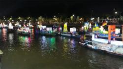 Parade Jukung Hias Ramaikan Harganas 2019 di Sungai Martapura Banjarmasin