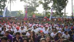 11.100 Anak Pecahkan Rekor Muri Bermain Musik Bambu di Piara GBKP Deliserdang