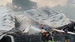 Diduga Korsleting Listrik, Pabrik Springbed di Deliserdang Terbakar