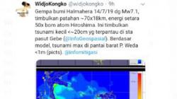 Peneliti Sebut Kekuatan Gempa Halmahera Setara 50 Kali Bom Atom Hiroshima