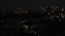 Foto Jakarta Gelap Gulita akibat Listrik Padam